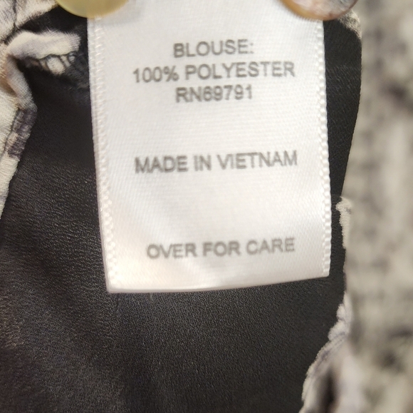 Roz & Ali Plus size Black And White Short Sleeves Tunic 1X - Picture 6 of 13